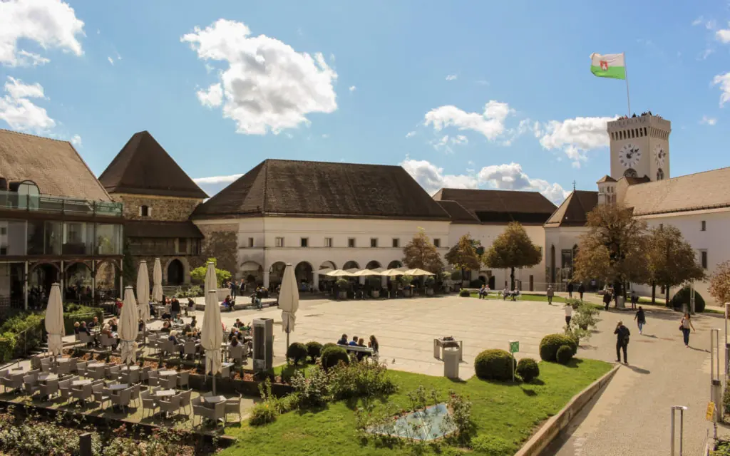 Courtyard view of Ljubljana Castle